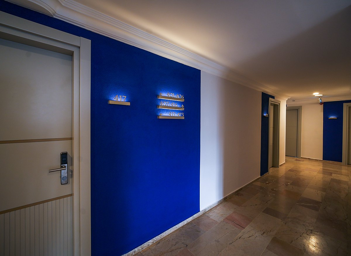 Renovated corridor at Side Kervan Hotel