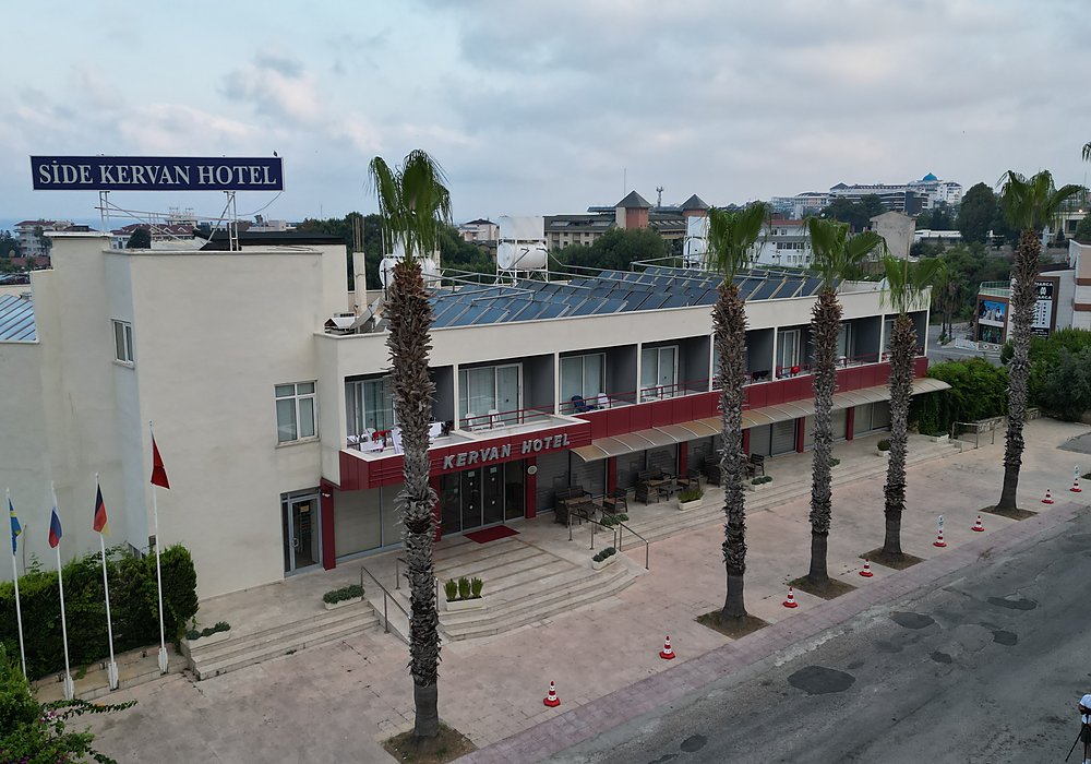 Renovated exterior of Side Kervan Hotel