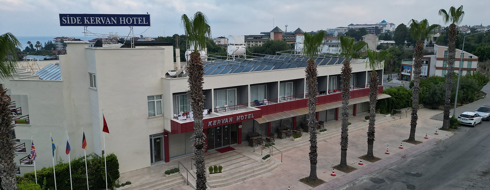 Renovated exterior of Side Kervan Hotel