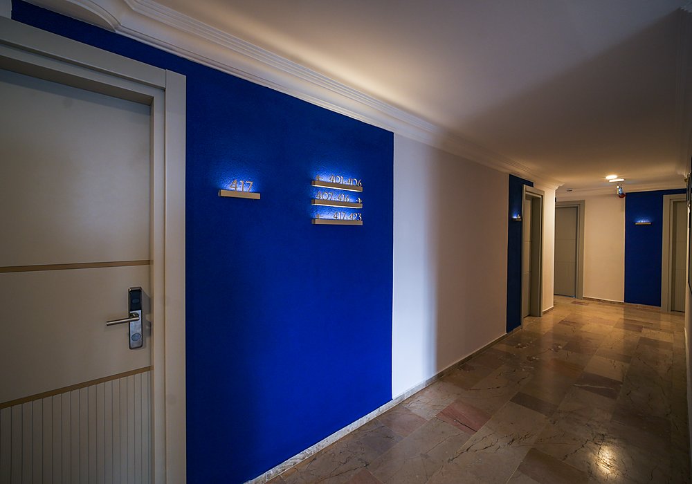 Renovated corridor at Side Kervan Hotel