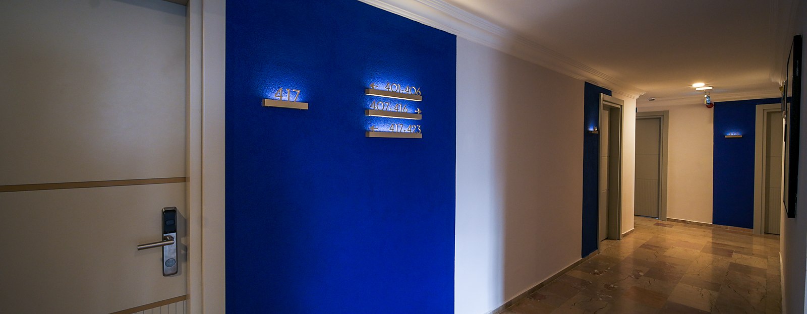 Renovated corridor at Side Kervan Hotel